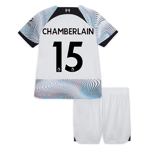 Fotbalové Dres Liverpool Chamberlain #15 Dětské Venkovní 2022-23 Krátký Rukáv (+ trenýrky)